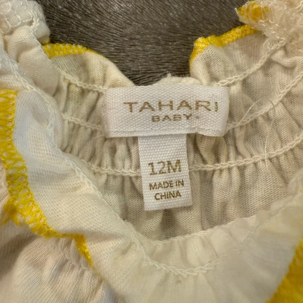 Tahari baby Yellow and Blue Kids Outfit. Size 12 months